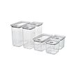 KORALLVIPPA dry food jar with lid, set of 6