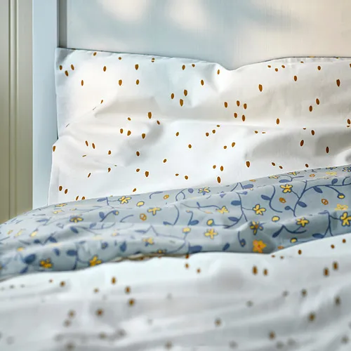 GULDVÄVARE duvet cover 1 pillowcase for cot