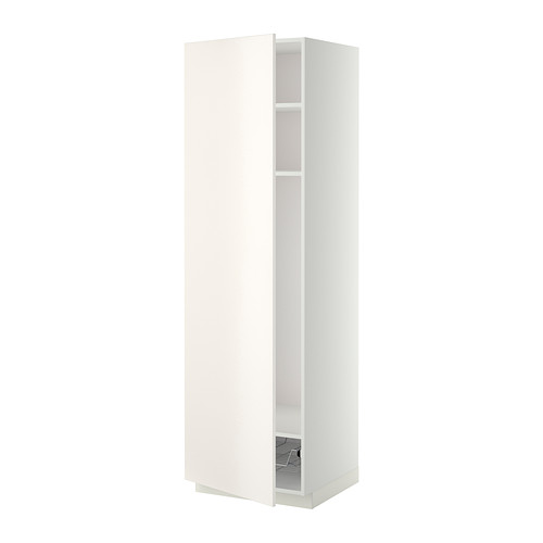 METOD - 高櫃附層板/網籃, 白色/Veddinge 白色 | IKEA 線上購物 - PE334774_S4