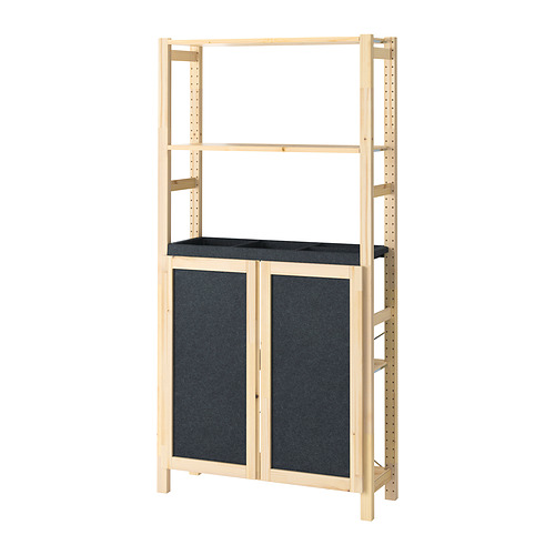 IVAR shelving unit with doors