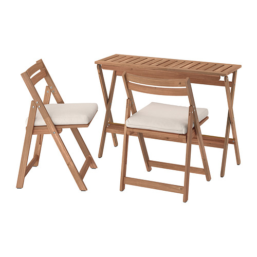 NÄMMARÖ table and 2 folding chairs, outdoor