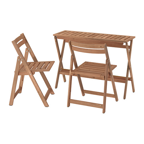 NÄMMARÖ table and 2 folding chairs, outdoor