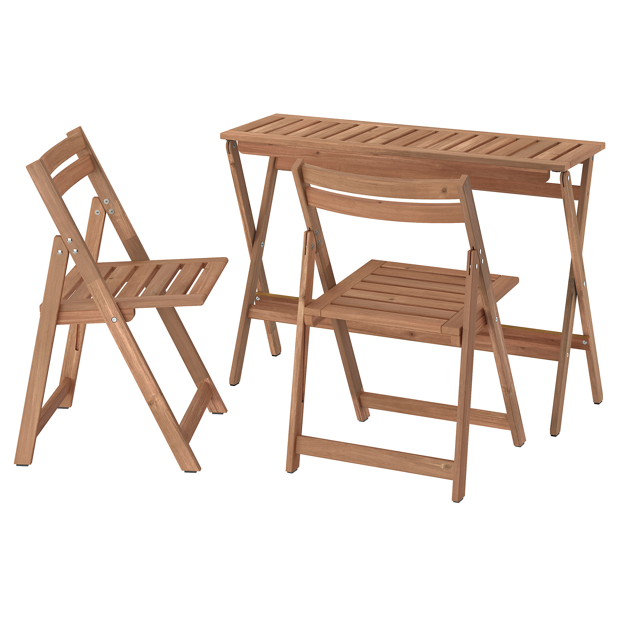 NÄMMARÖ table and 2 folding chairs, outdoor