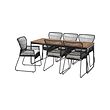 VÄSMAN/TALLSKÄR table+6 chairs w armrests, outdoor