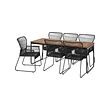 VÄSMAN/TALLSKÄR table+6 chairs w armrests, outdoor