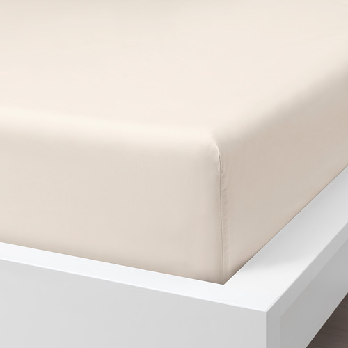 SÖMNTUTA - fitted sheet, light beige | IKEA Taiwan Online - PE675297_S4