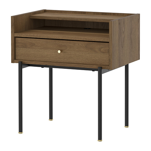 RÅDMANSÖ - 床邊桌, 棕色 胡桃木紋, 54x38x58 公分 | IKEA 線上購物 - PE962860_S4