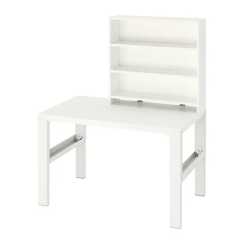 PÅHL - 書桌/工作桌附層架，可調校高度 白色，96x58 公分 | IKEA 線上購物 - E1001479_S4
