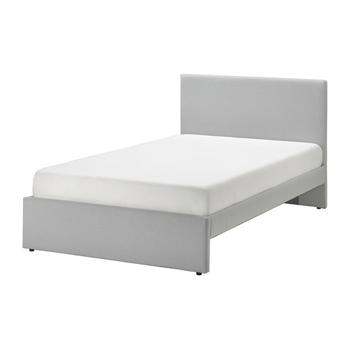 GLADSTAD - upholstered bed frame, Kabusa light grey, 120x200 cm | IKEA Taiwan Online - PE816236_S4