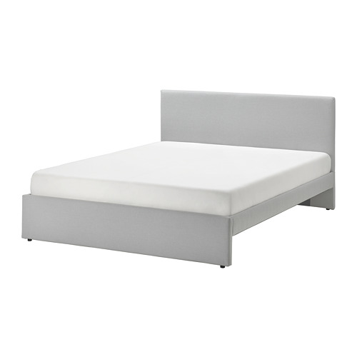 GLADSTAD - 雙人軟墊式床框, 淺灰色, 附床底板條底座 | IKEA 線上購物 - PE816238_S4