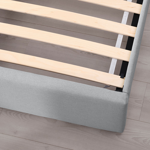 GLADSTAD - 雙人軟墊式床框, 淺灰色, 附床底板條底座 | IKEA 線上購物 - PE816244_S4