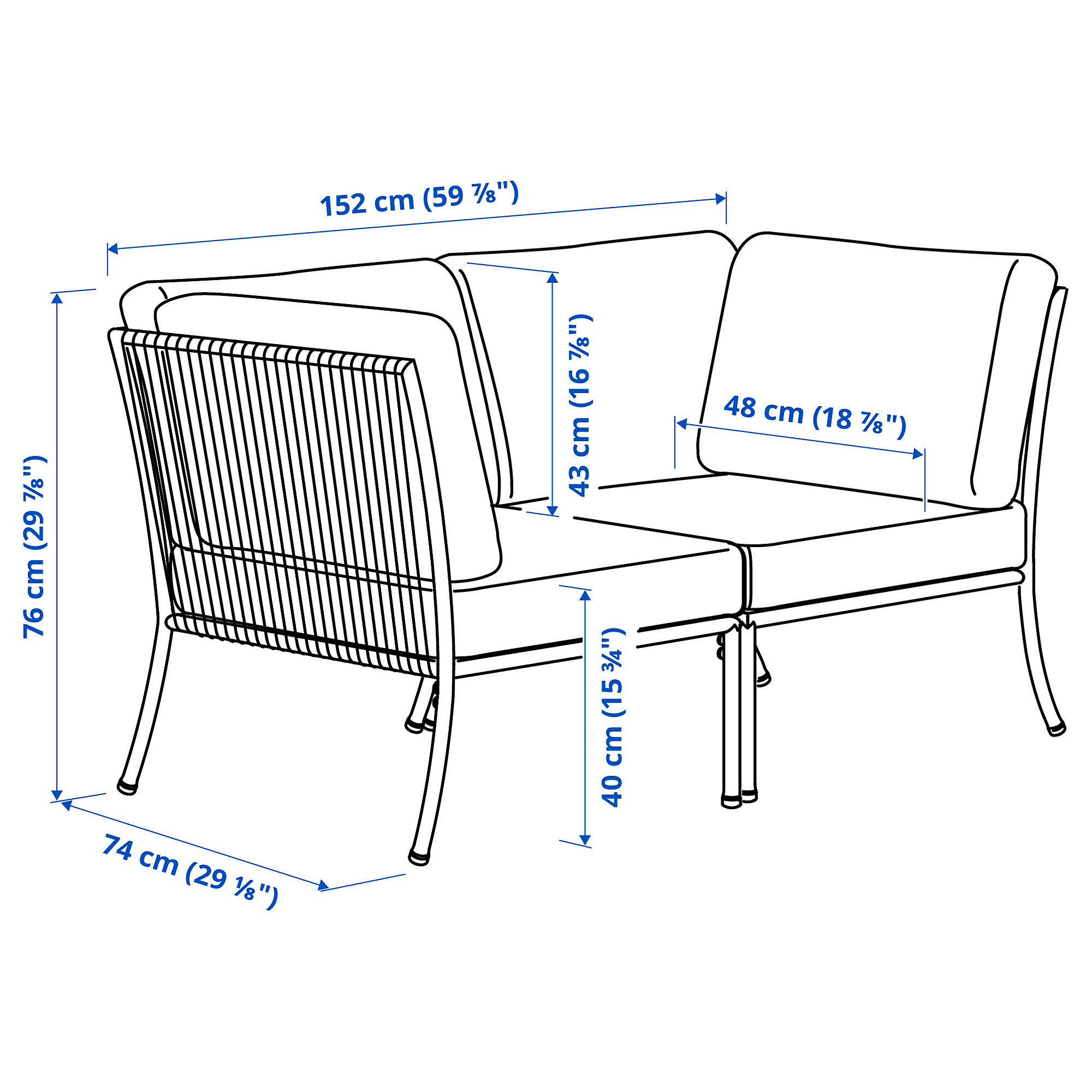 SEGERÖN 2-seat sofa, outdoor