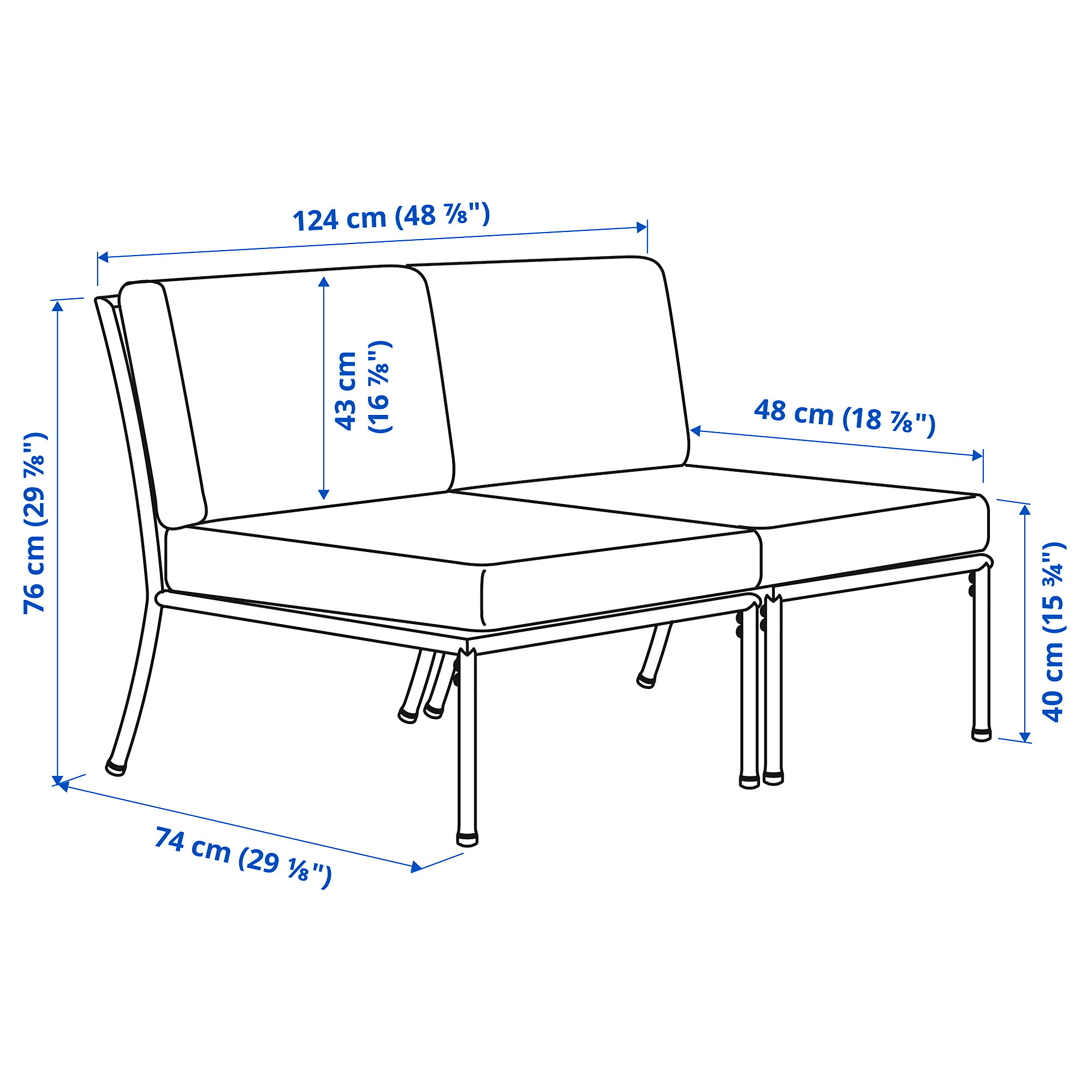 SEGERÖN 2-seat sofa, outdoor