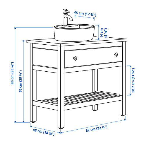 HEMNES/TÖRNVIKEN 開放式洗臉盆櫃/抽屜/洗臉盆/水龍頭