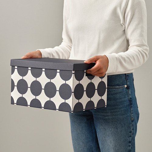 TJENA storage box with lid
