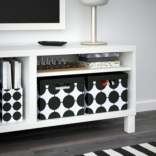 TJENA storage box with lid