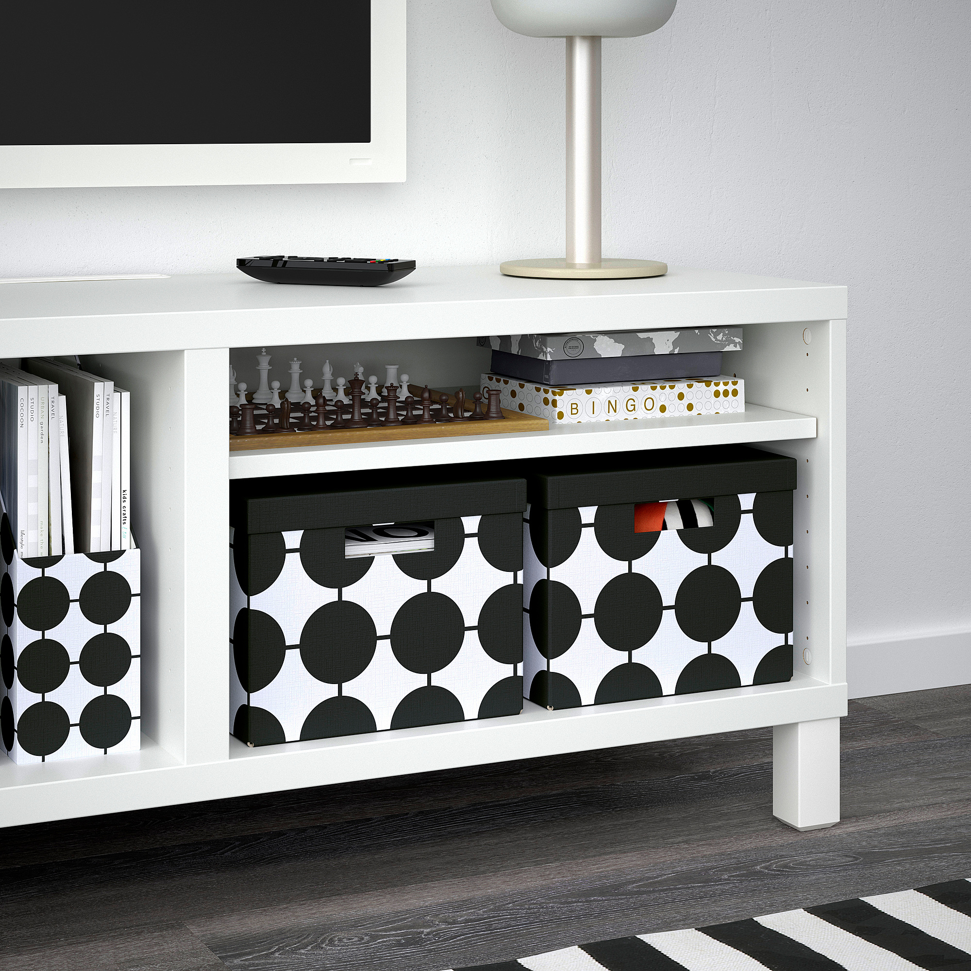 TJENA storage box with lid