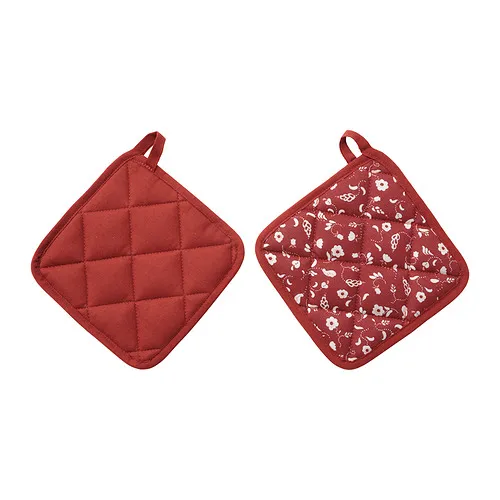 INAMARIA - pot holder, patterned/red, 19x19 cm | IKEA Taiwan Online - PE859640_S4