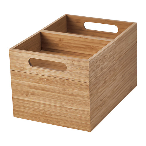 DRAGAN - 收納盒 3件組, 竹, 23x17x14 公分 | IKEA 線上購物 - PE932845_S4