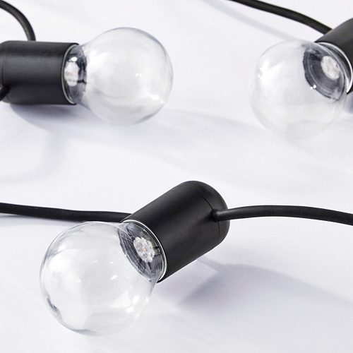 SVARTRÅ - LED裝飾燈串/12個燈泡, 黑色/戶外用 | IKEA 線上購物 - PE674098_S4