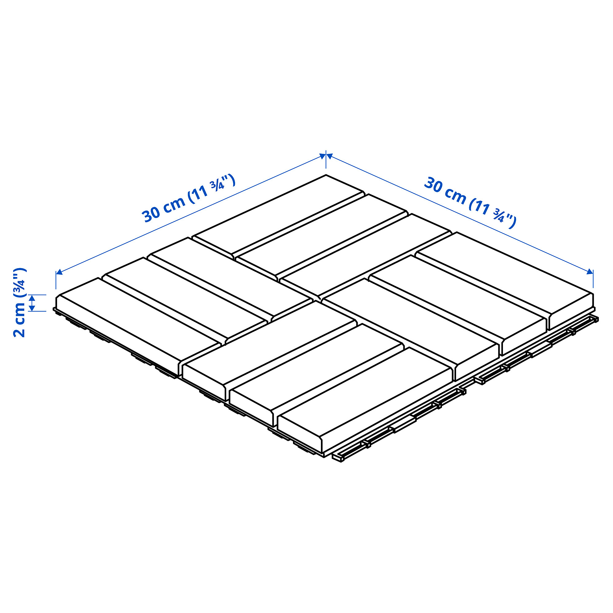 RUNNEN floor decking, outdoor