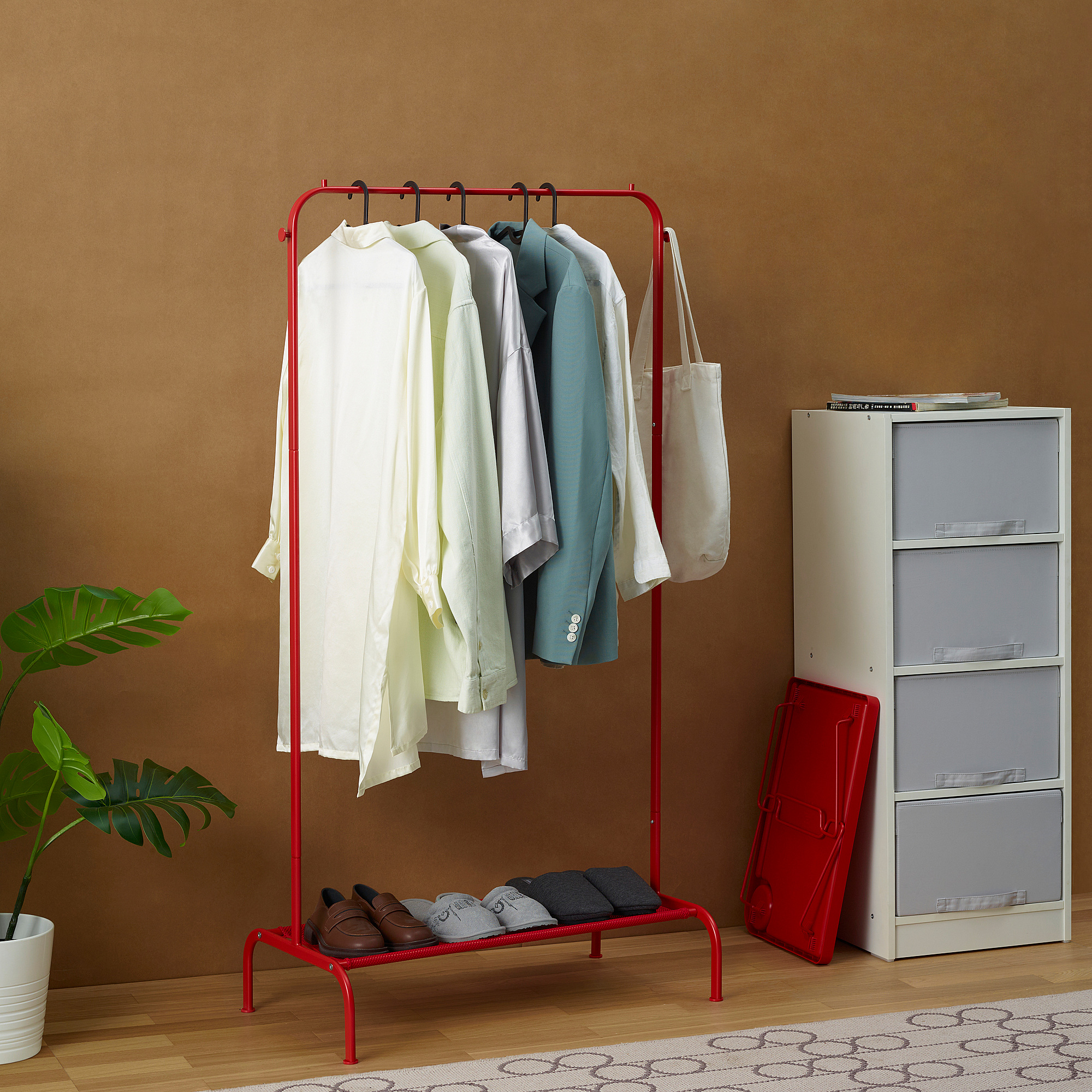 BRUKSVARA clothes rack red 78x147 cm IKEA Taiwan Online