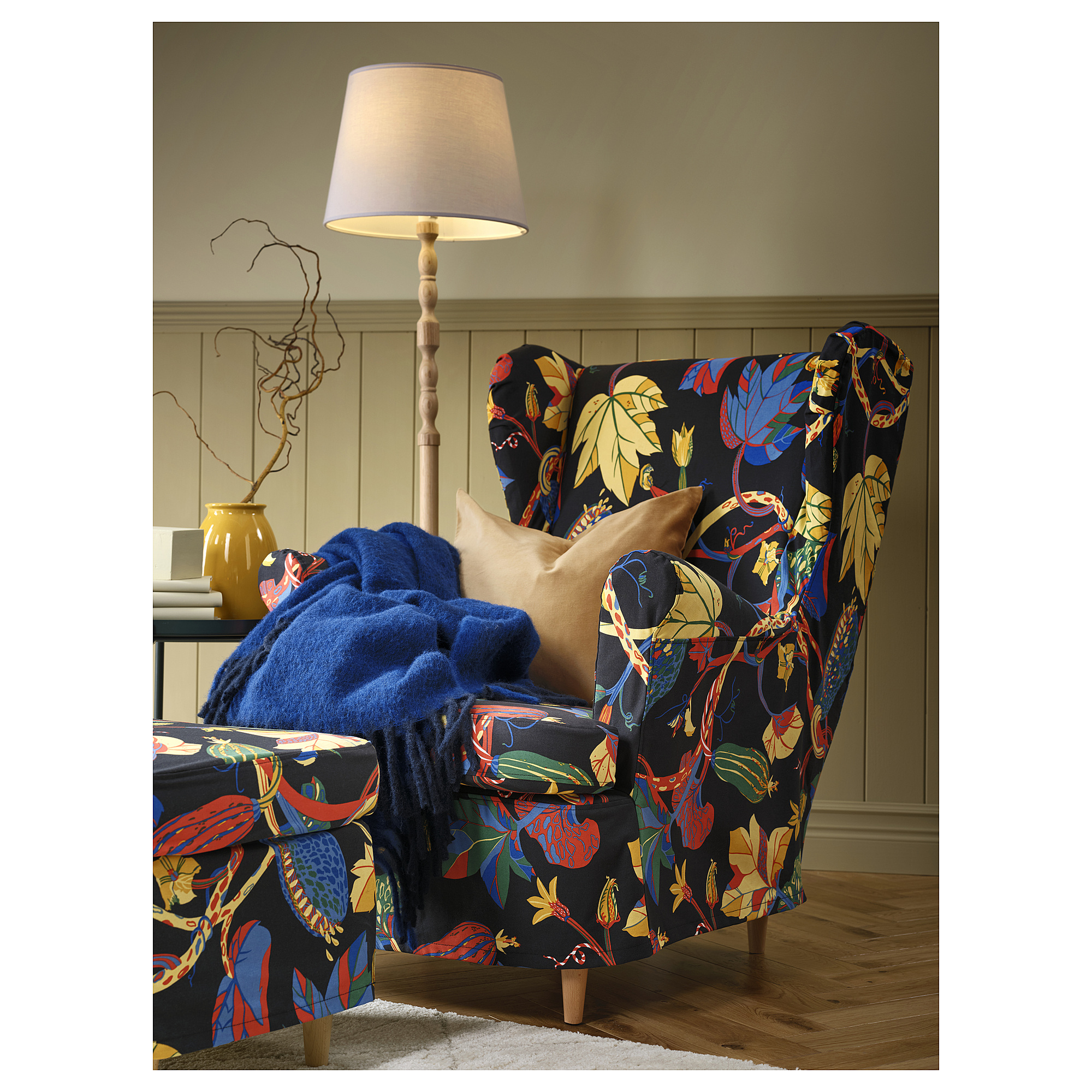 STRANDMON slipcover for wing chair