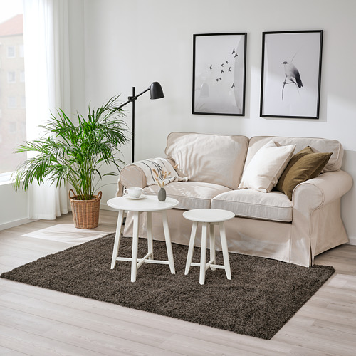 VINDEBÄK - rug, high pile, grey-brown | IKEA Taiwan Online