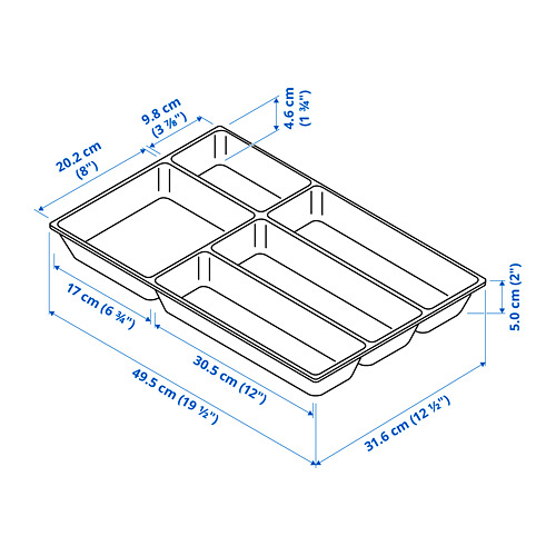 UPPDATERA - cutlery tray, white | IKEA Taiwan Online - PE816406_S4