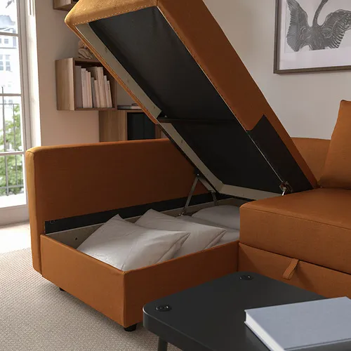 FRIHETEN corner sofa-bed with storage