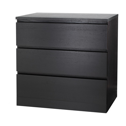 MALM - 抽屜櫃/3抽, 黑棕色 | IKEA 線上購物 - PE621337_S4