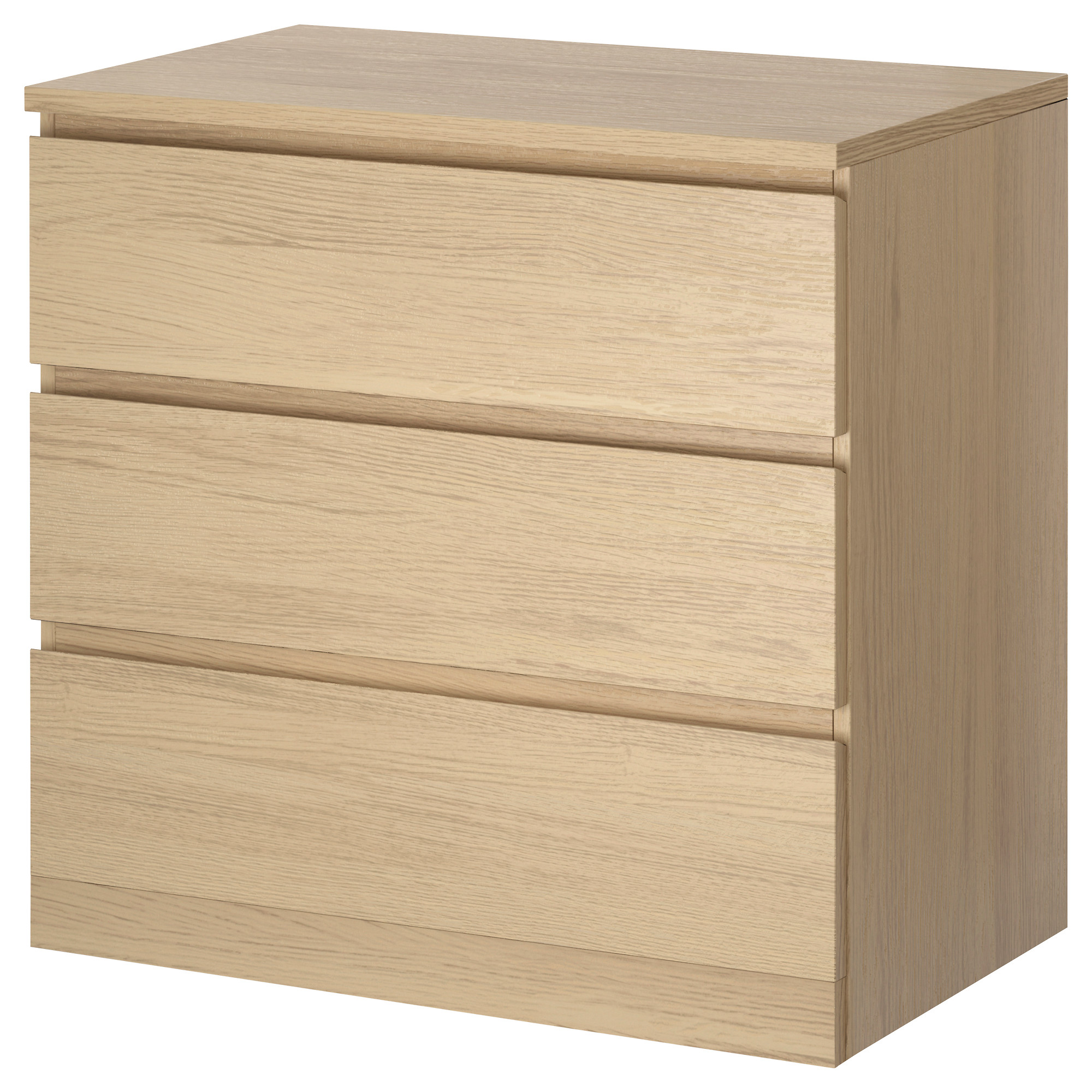 Malm 抽屜櫃 3抽 染白橡木 Ikea 線上購物