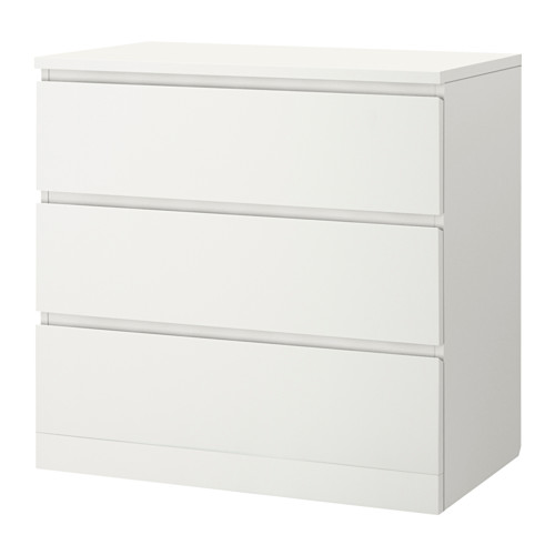 MALM - 抽屜櫃/3抽, 白色 | IKEA 線上購物 - PE621342_S4