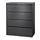 MALM - 抽屜櫃/4抽, 黑棕色 | IKEA 線上購物 - PE621355_S1