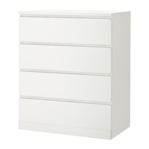MALM - 抽屜櫃/4抽, 白色 | IKEA 線上購物 - PE621344_S4