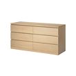 MALM - 抽屜櫃/6抽, 實木貼皮, 染白橡木 | IKEA 線上購物 - PE621346_S2 