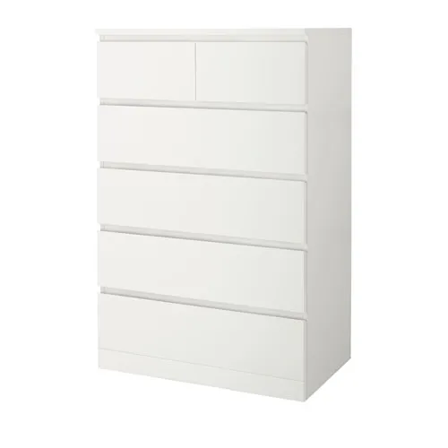 MALM - 抽屜櫃/6抽, 白色, 80x123 公分 | IKEA 線上購物 - PE621335_S4
