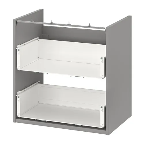 ENHET - 洗臉盆底櫃附2抽屜, 灰色, 60x40x60 公分 | IKEA 線上購物 - PE761900_S4