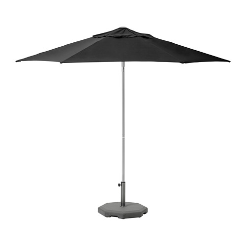 KUGGÖ/LINDÖJA - parasol with base, black/Huvön dark grey | IKEA Taiwan Online - PE761948_S4