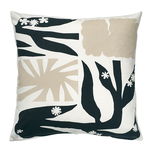 DRABOR - cushion cover, black/light beige, 50x50 cm | IKEA Taiwan Online - PE963082_S4