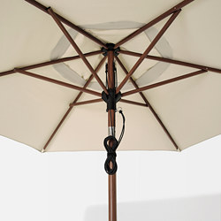 BETSÖ/LINDÖJA - 陽傘附底座, 棕色木紋 黑色/Huvön | IKEA 線上購物 - PE761843_S3