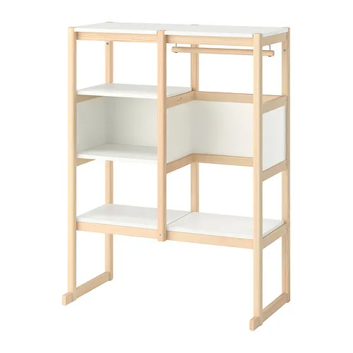 FLISAT - open storage, light white stained pine/white, 88x38x117 cm | IKEA Taiwan Online - E1001803_S4