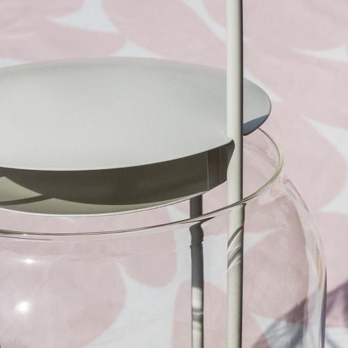 TOFSAND lantern for pillar candle, in/out