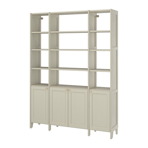 GULDDRAGARE - storage combination, beige/with 4 doors with shelves, 162x37x216 cm | IKEA Taiwan Online - E1001840_S4