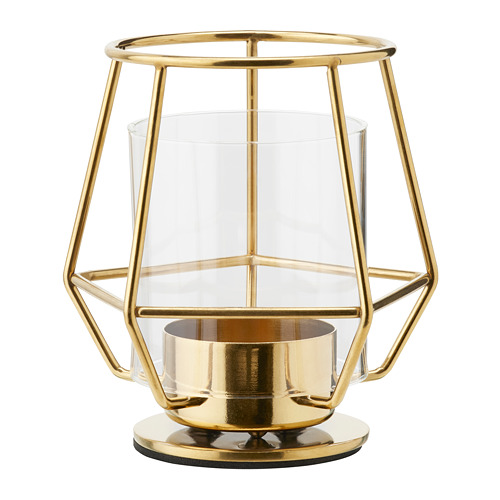 PÄRLBAND - tealight holder, gold-colour, 10 cm | IKEA Taiwan Online - PE816514_S4