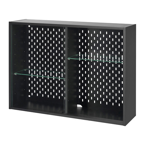 UPPSPEL - glass-door cabinet, dark grey | IKEA Taiwan Online - PE816536_S4