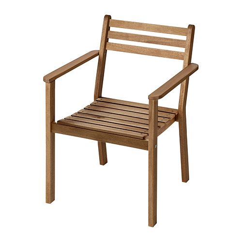 ASKHOLMEN chair with armrests, outdoor