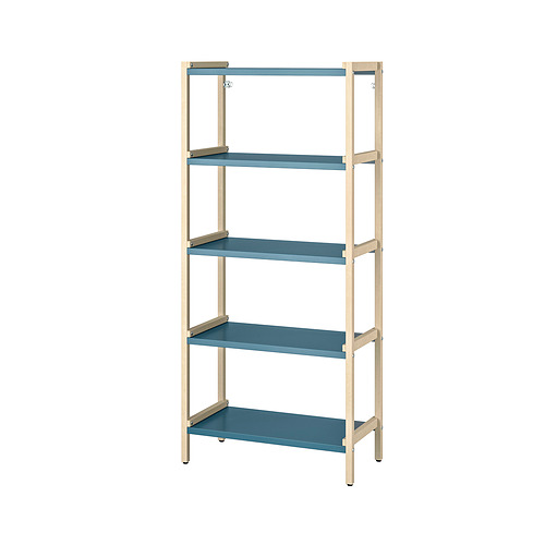 EKENABBEN - 開放式層架組, 白楊木/藍色, 70x34x154 公分 | IKEA 線上購物 - PE963177_S4