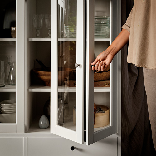 IDANÄS cabinet with bi-folded glass doors