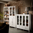 IDANÄS cabinet with bi-folded glass doors